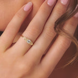 Gold Rose Ring, 0.25 ct.