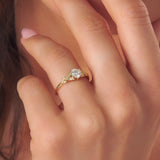 Gold Rose Ring, 0.50 ct.