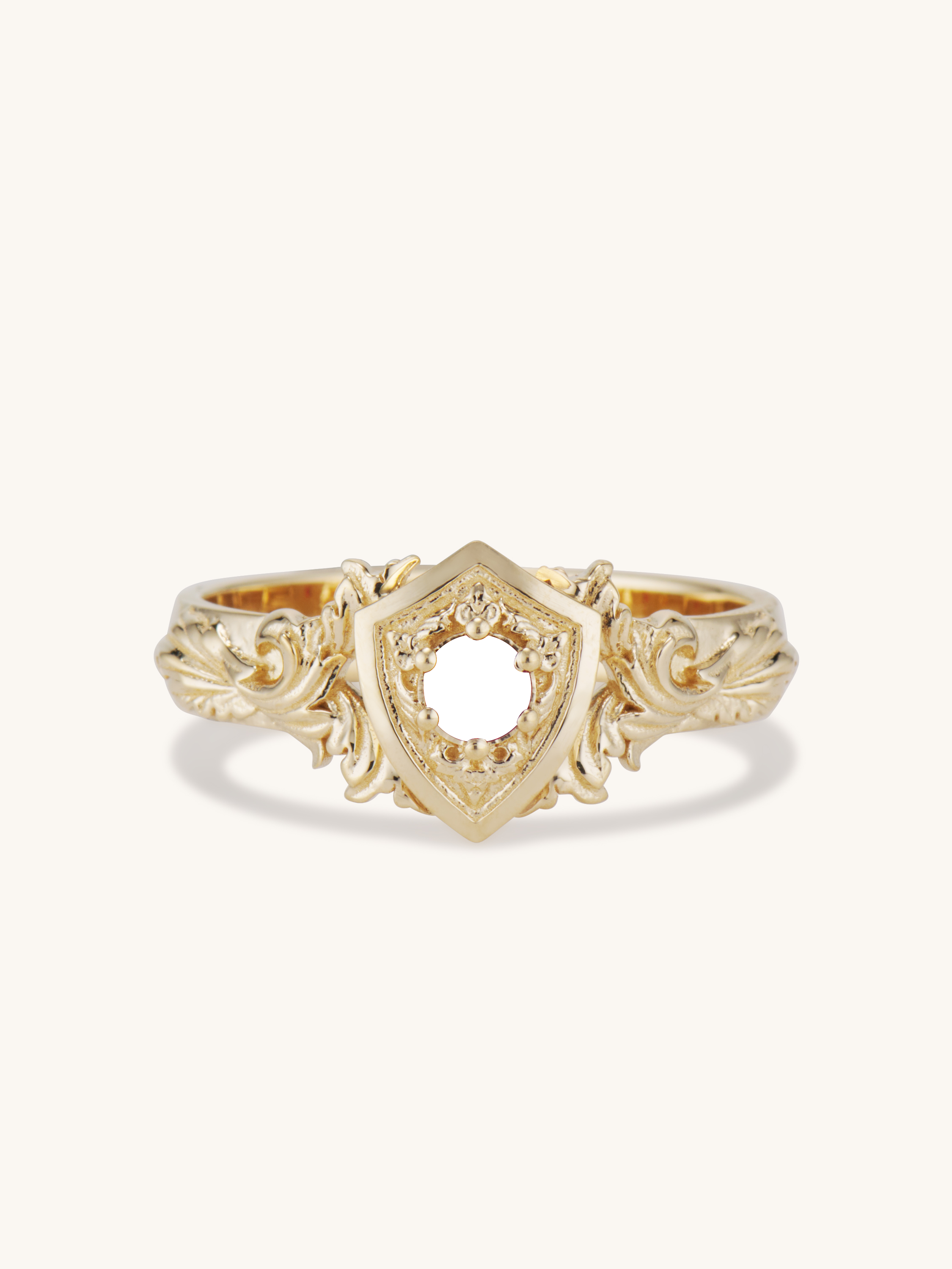 Custom Men's Shield Ring – Soulbound