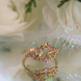 Goddesses' Relic Ring, Round Cut Yellow Diamonds Test Sample
