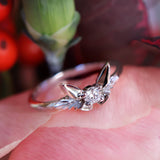 Fairy Companion Ring, White Gold Sample