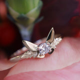 Fairy Companion Ring, Unplated White Gold Sample