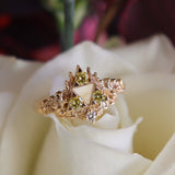 Goddesses' Relic Ring, Round Cut Yellow Diamonds Test Sample