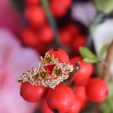 Goddesses' Relic Ring, Round Cut Citrines Test Sample