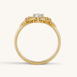 Gold Rose Ring, 0.25 ct.